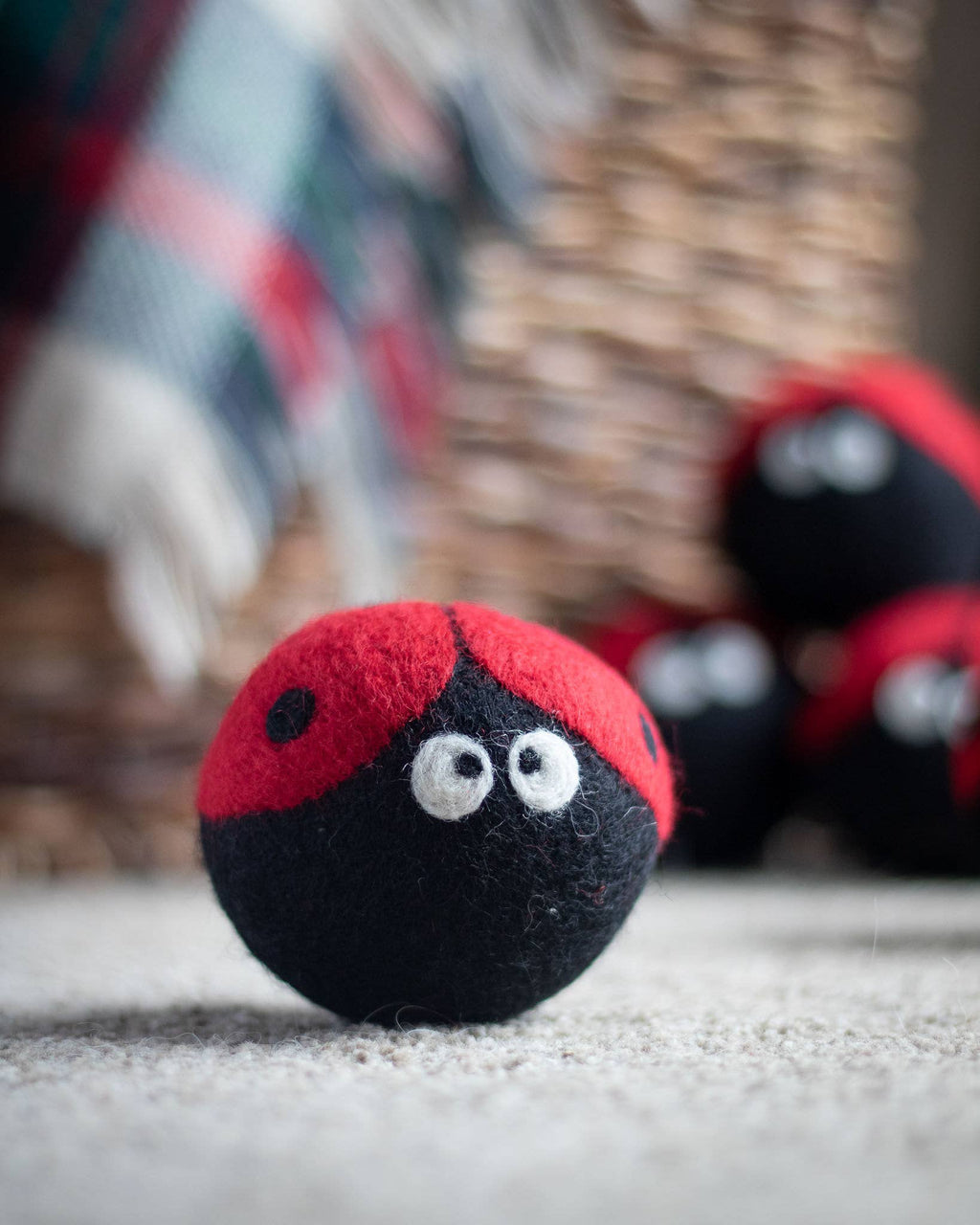 Dryer Balls: Ladybugs