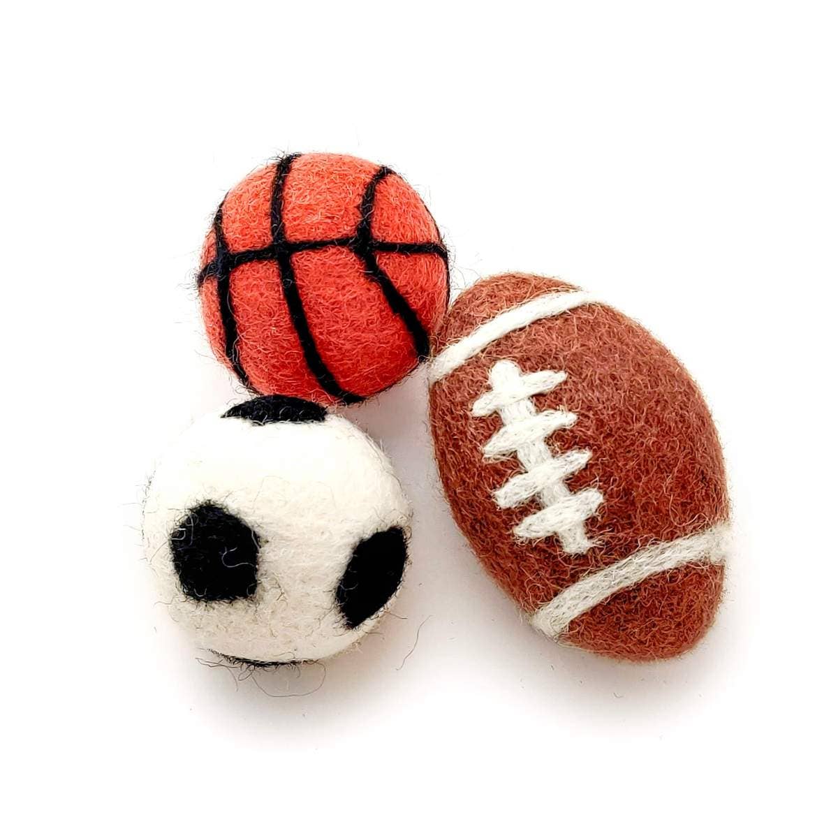 Sporty Felt Wool Eco Pet Toys