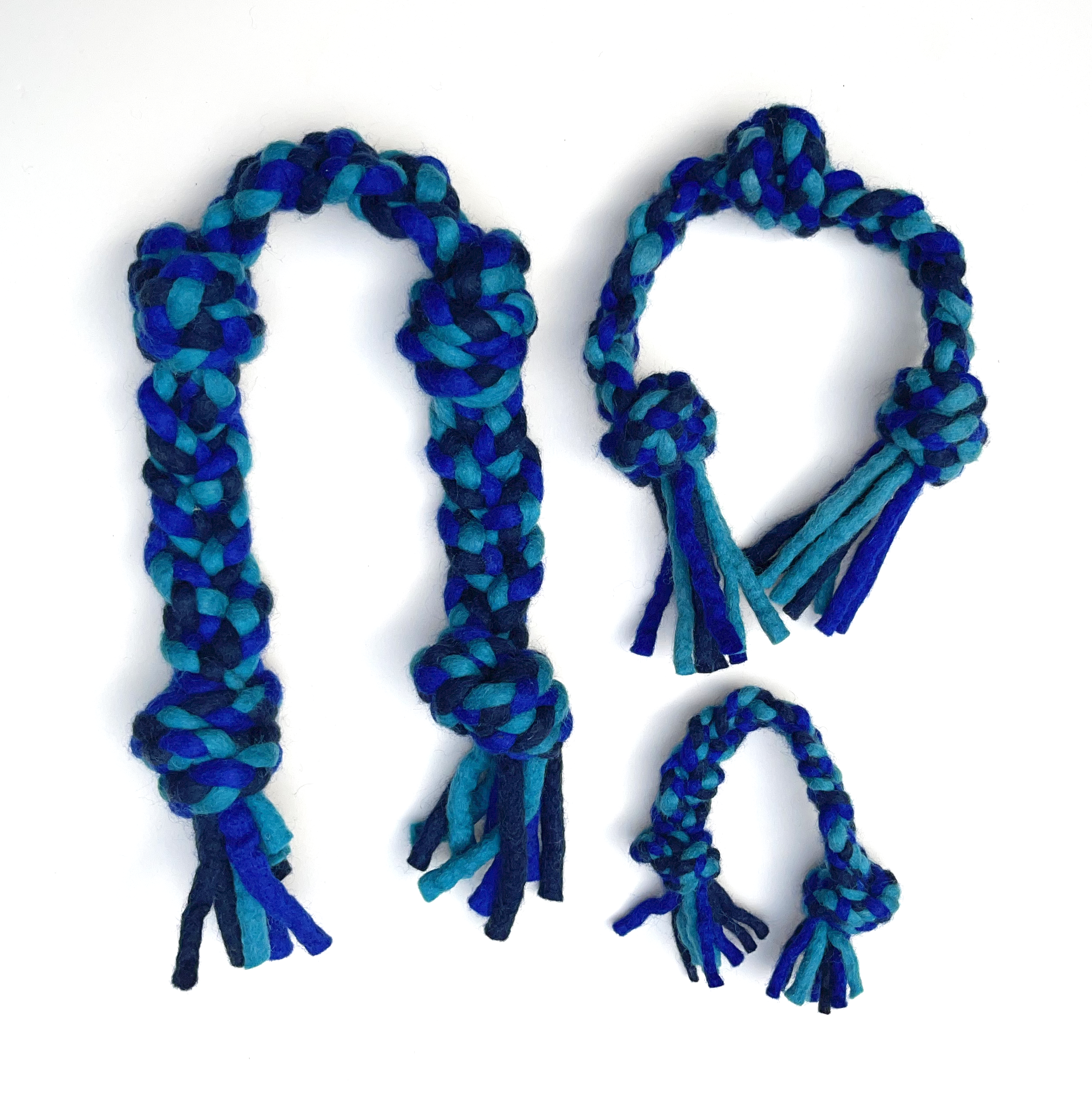 Knotted Tug Rope 10" Blue