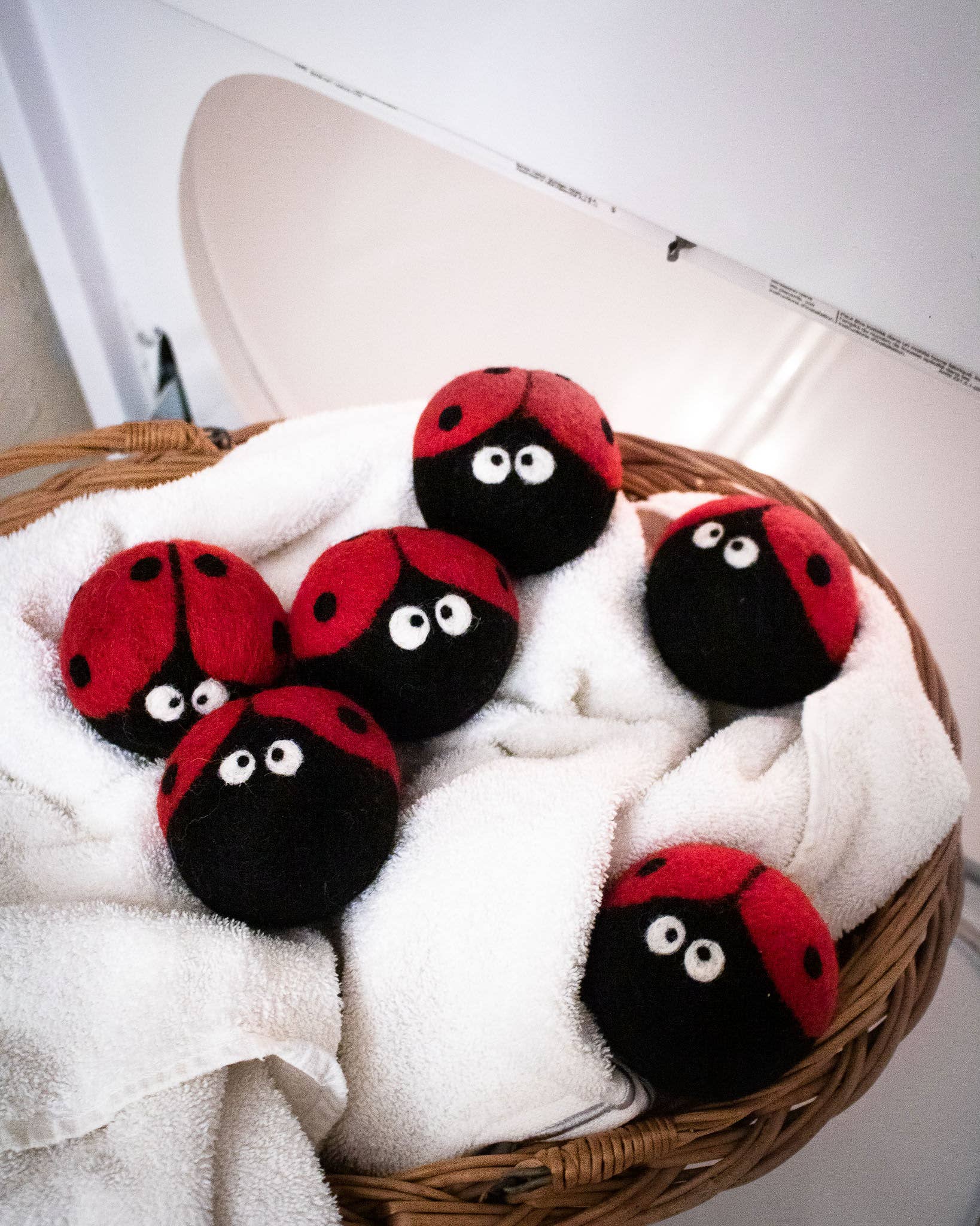 Dryer Balls: Ladybugs
