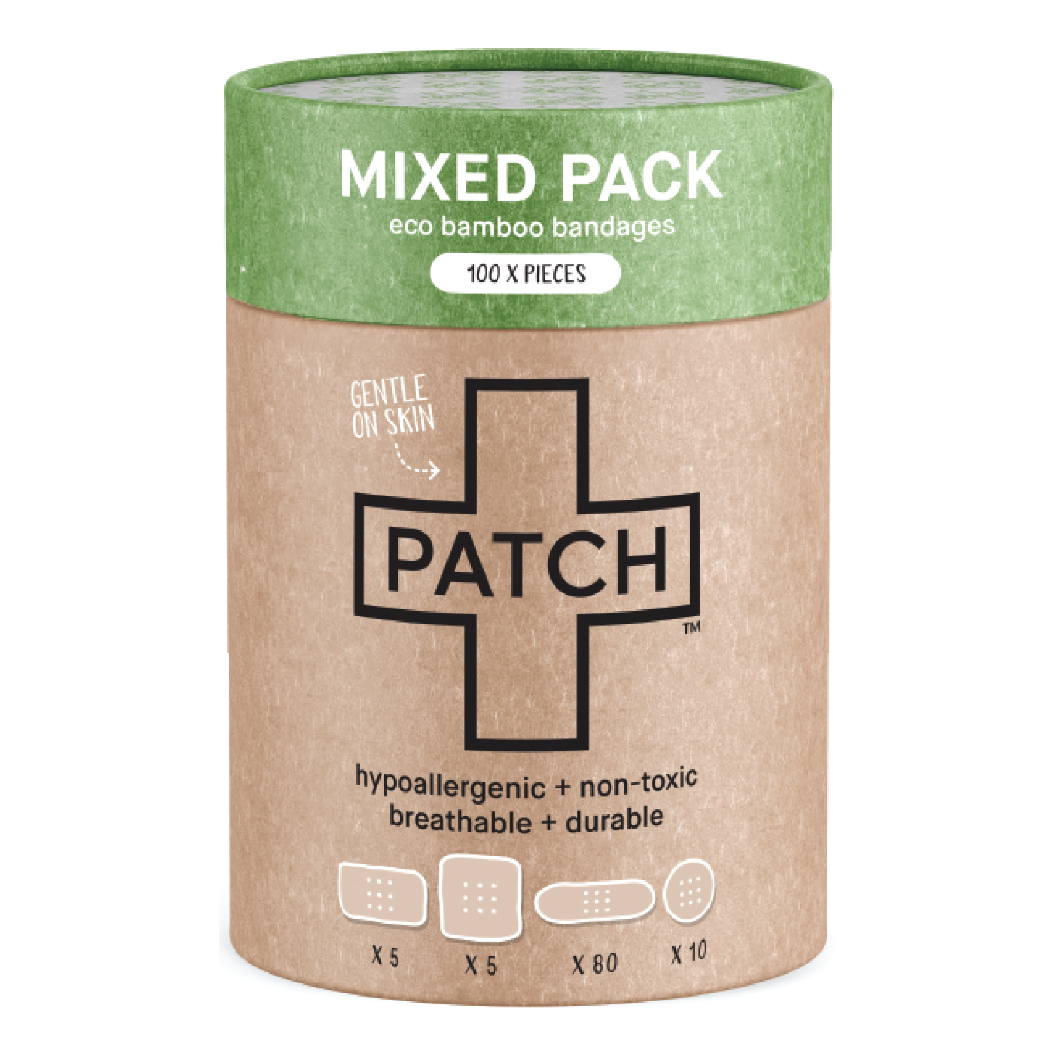 PATCH MIXED PACK - 100 Assorted Size Bandages